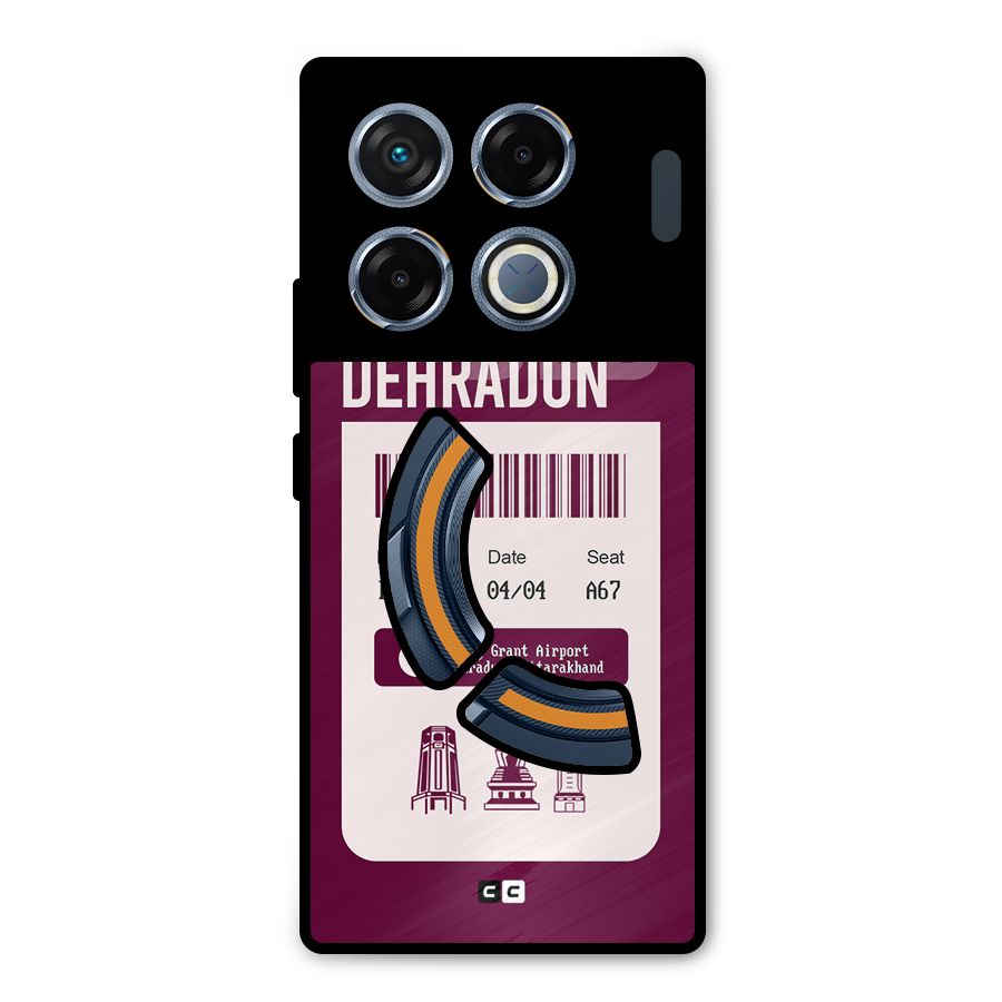 Dehradun Boarding Pass Metal Back Case for Infinix GT 20 Pro