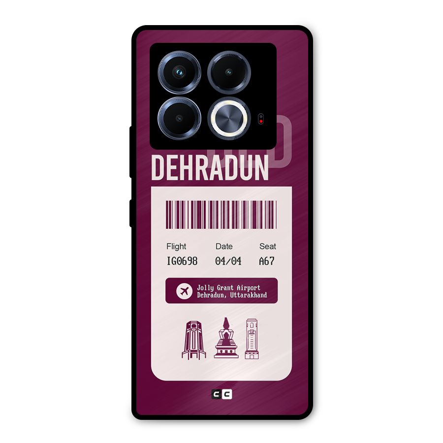 Dehradun Boarding Pass Metal Back Case for Infinix Note 40 5G