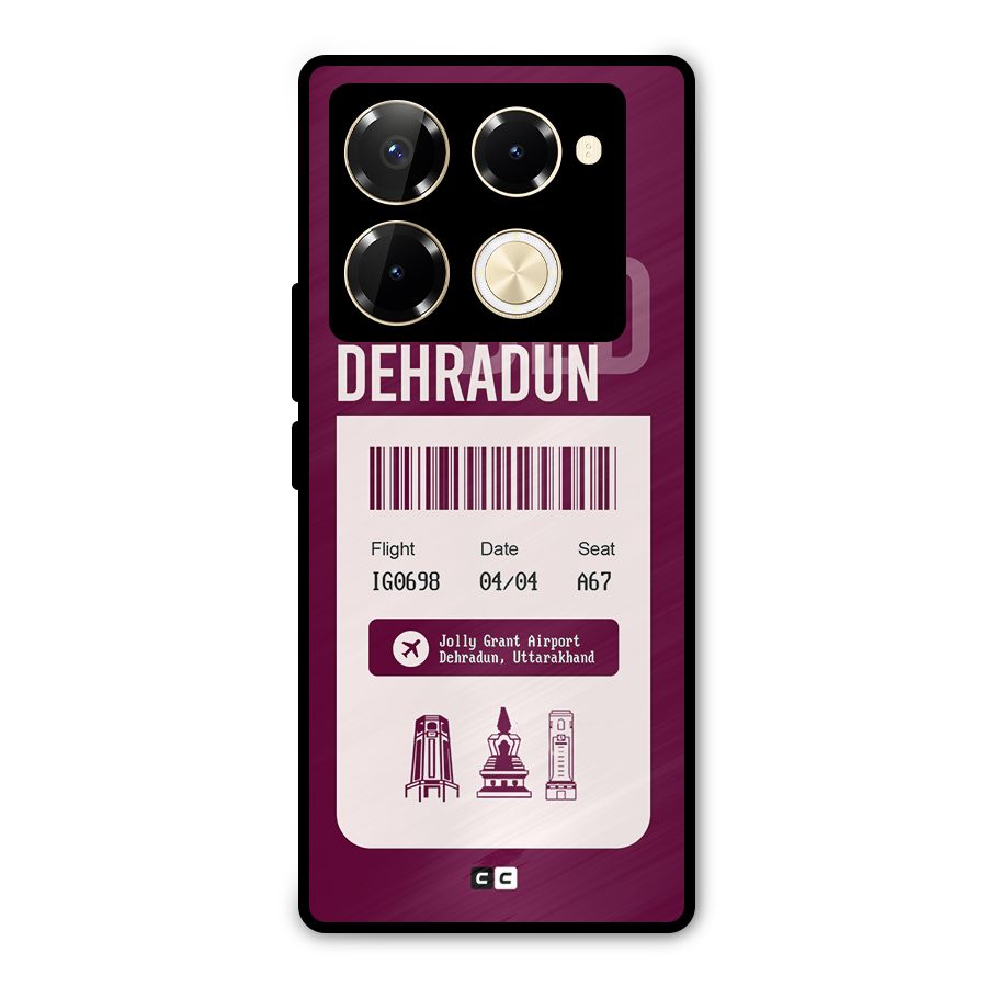 Dehradun Boarding Pass Metal Back Case for Infinix Note 40 Pro