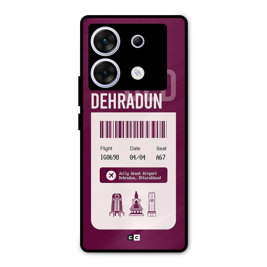 Dehradun Boarding Pass Metal Back Case for Infinix Zero 30 5G
