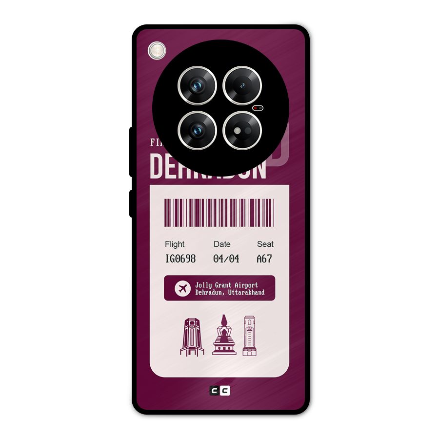 Dehradun Boarding Pass Metal Back Case for Infinix Zero 40 5G