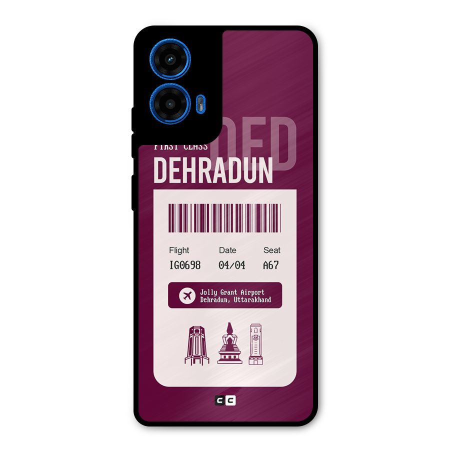 Dehradun Boarding Pass Metal Back Case for Moto G45