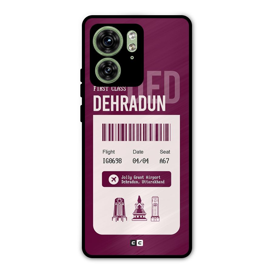 Dehradun Boarding Pass Metal Back Case for Motorola Edge 40 5G