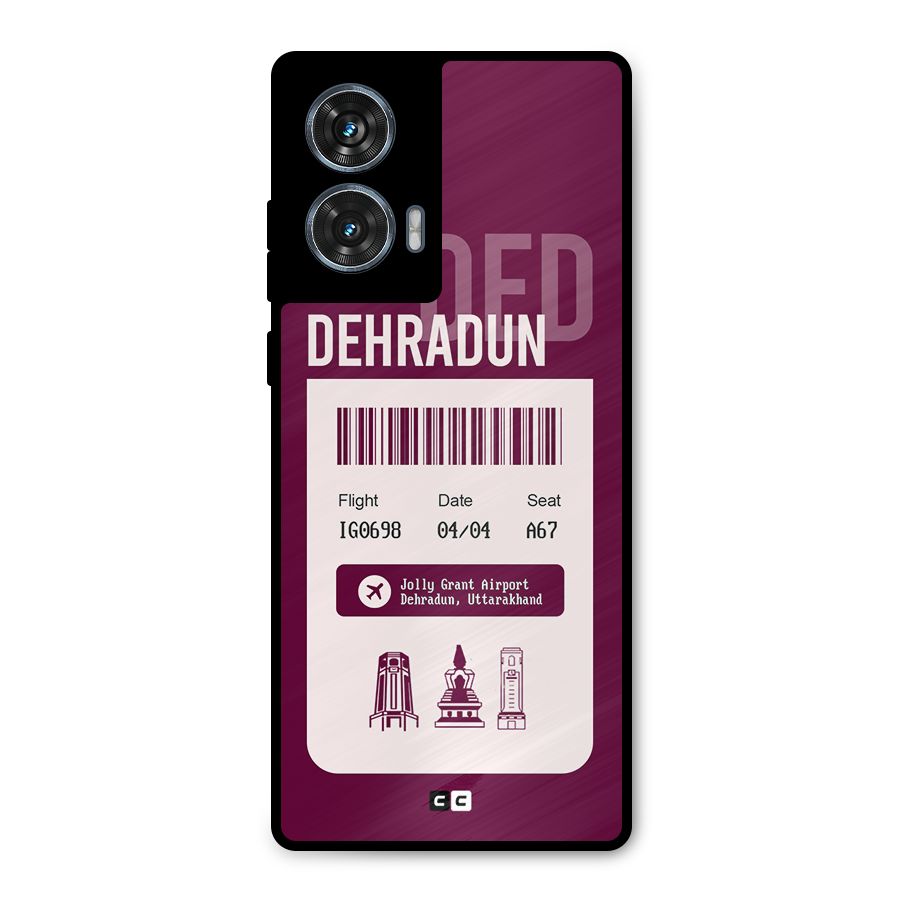 Dehradun Boarding Pass Metal Back Case for Motorola Edge 50 Fusion