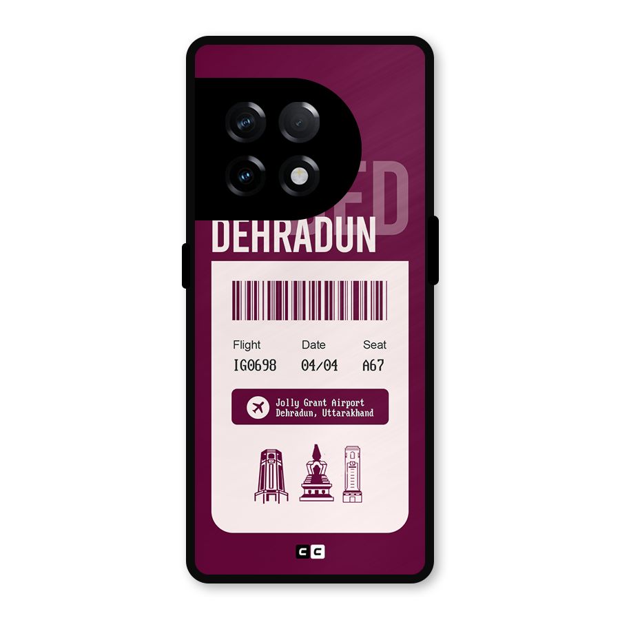 Dehradun Boarding Pass Metal Back Case for OnePlus 11R