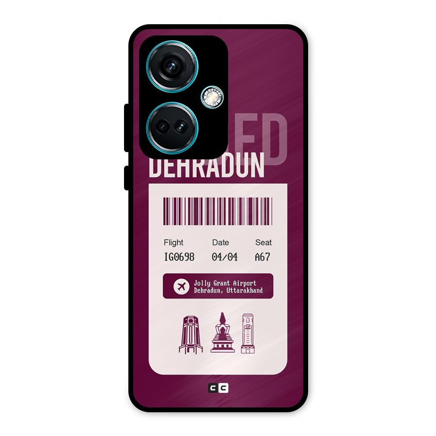 Dehradun Boarding Pass Metal Back Case for OnePlus Nord CE 3 5G