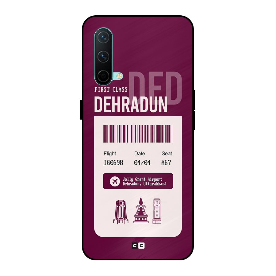 Dehradun Boarding Pass Metal Back Case for OnePlus Nord CE 5G