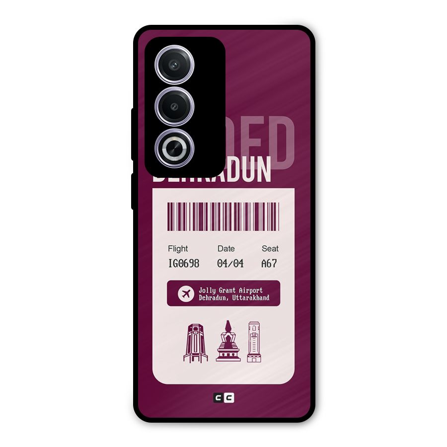 Dehradun Boarding Pass Metal Back Case for Oppo A3 Pro