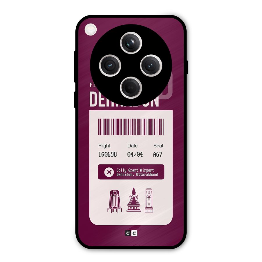 Dehradun Boarding Pass Metal Back Case for Oppo Find X8