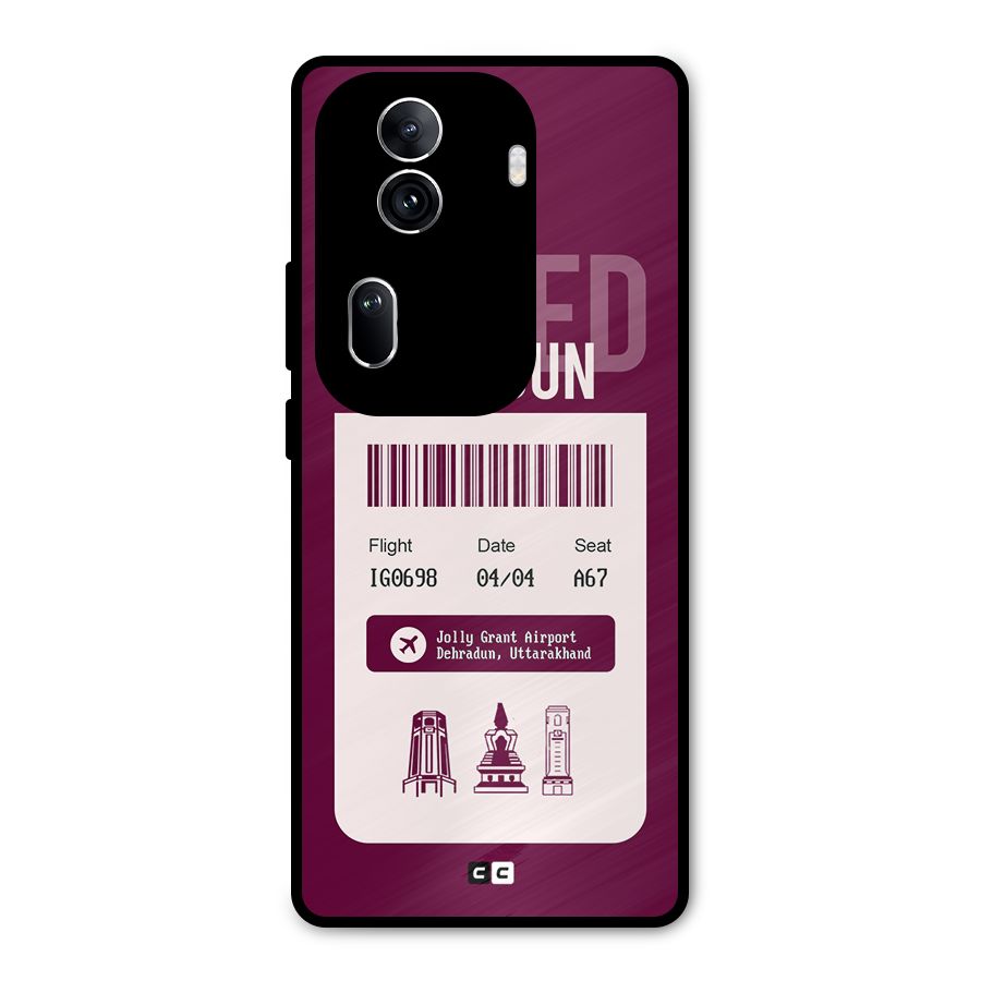 Dehradun Boarding Pass Metal Back Case for Oppo Reno11 Pro 5G