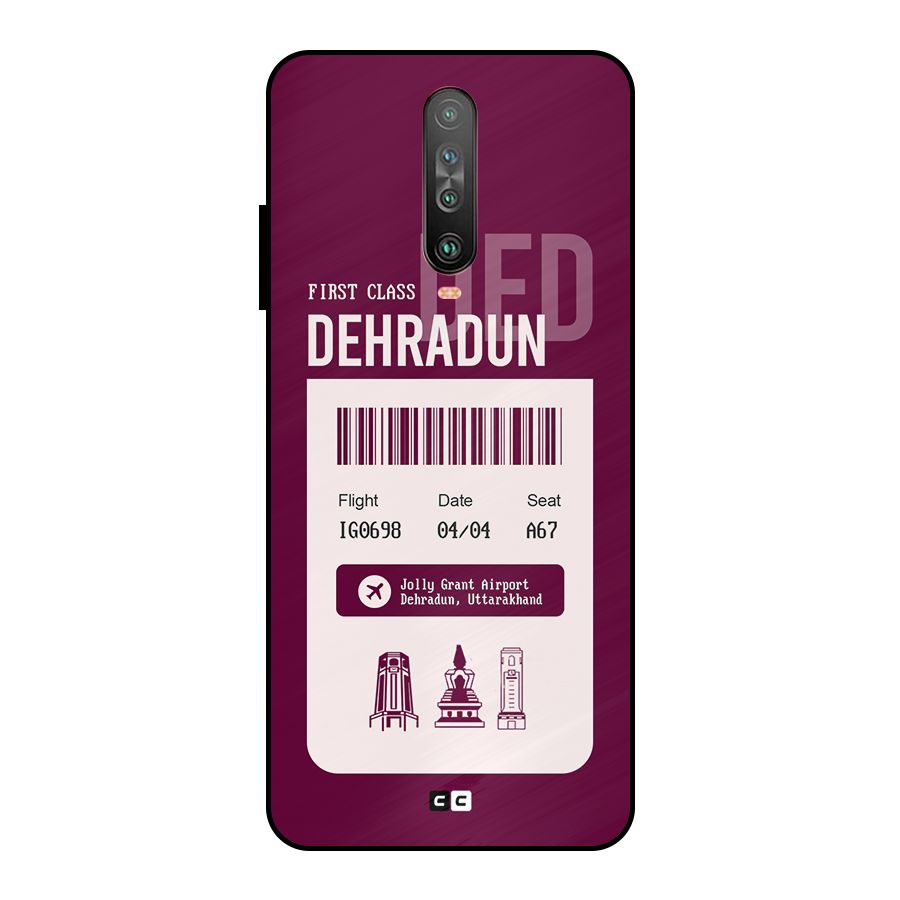 Dehradun Boarding Pass Metal Back Case for Poco X2