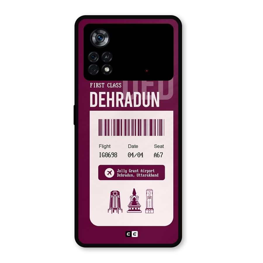 Dehradun Boarding Pass Metal Back Case for Poco X4 Pro 5G
