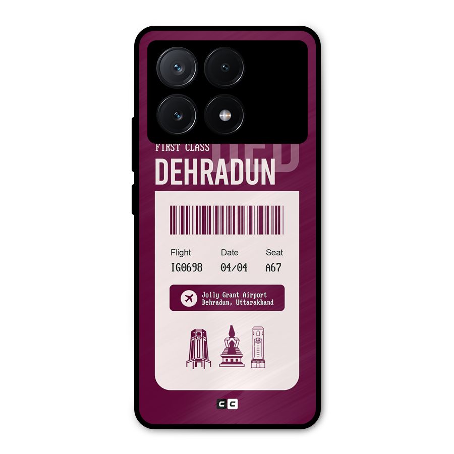 Dehradun Boarding Pass Metal Back Case for Poco X6 Pro