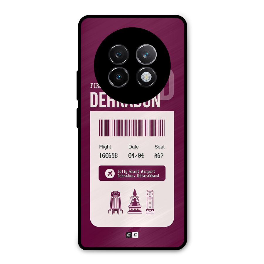 Dehradun Boarding Pass Metal Back Case for Realme 13 Plus