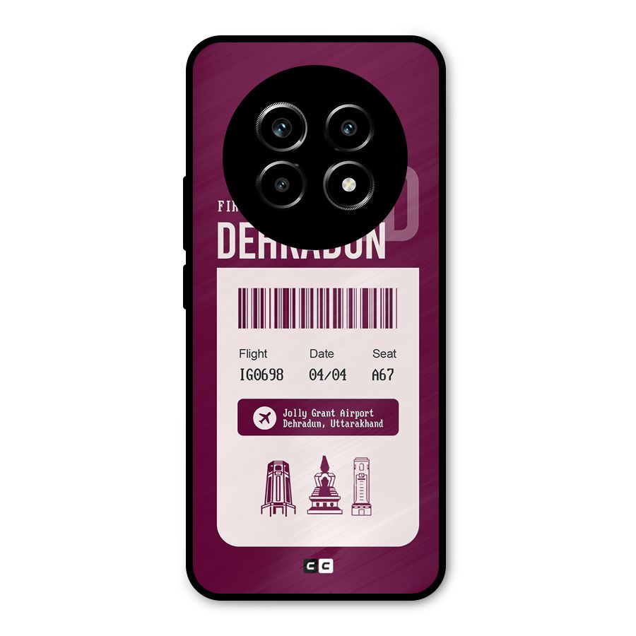 Dehradun Boarding Pass Metal Back Case for Realme 14 Pro Lite