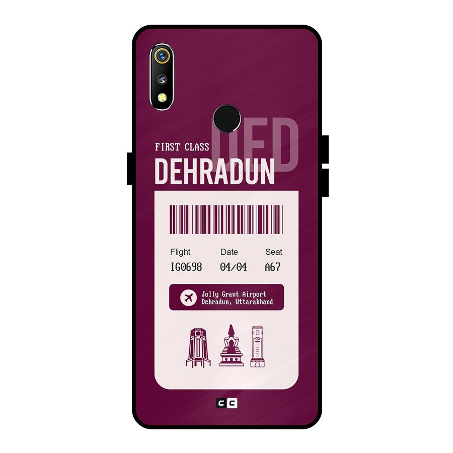 Dehradun Boarding Pass Metal Back Case for Realme 3i
