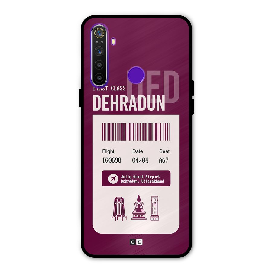 Dehradun Boarding Pass Metal Back Case for Realme 5