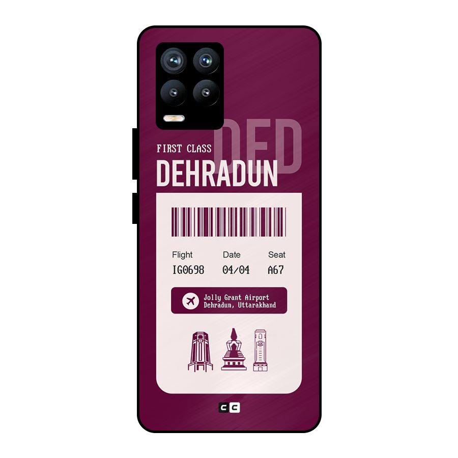 Dehradun Boarding Pass Metal Back Case for Realme 8 Pro