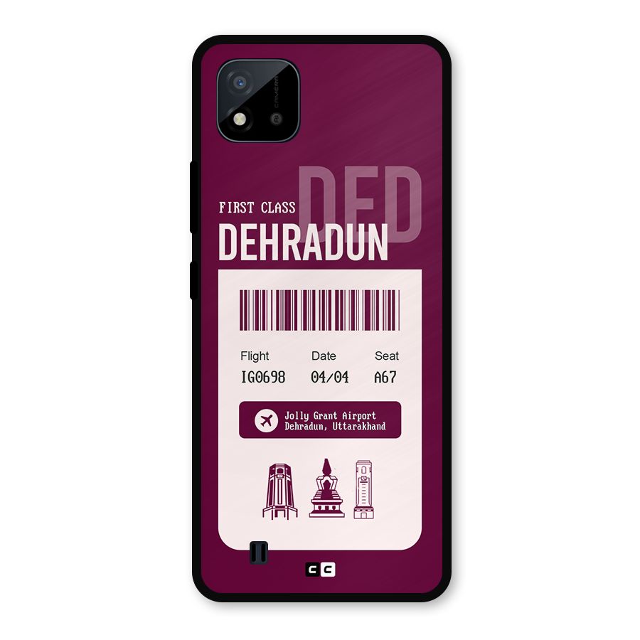Dehradun Boarding Pass Metal Back Case for Realme C11 2021