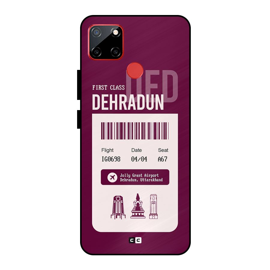 Dehradun Boarding Pass Metal Back Case for Realme C12