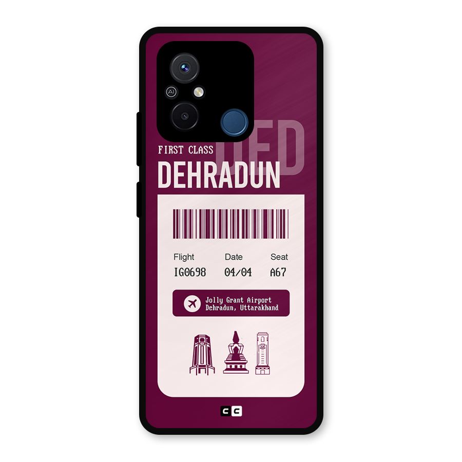 Dehradun Boarding Pass Metal Back Case for Redmi 12C