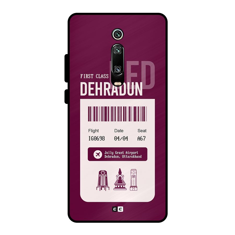 Dehradun Boarding Pass Metal Back Case for Redmi K20