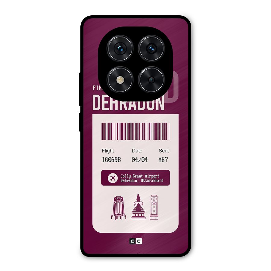 Dehradun Boarding Pass Metal Back Case for Redmi Note 14 Pro 5G