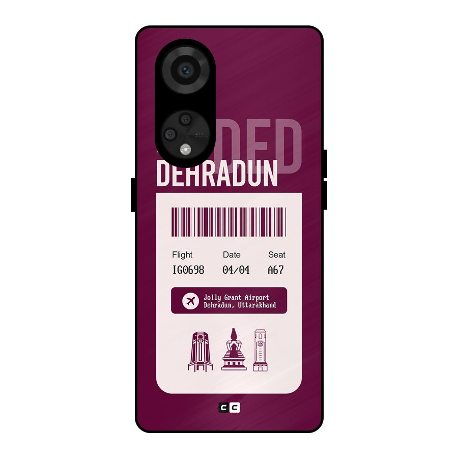 Dehradun Boarding Pass Metal Back Case for Reno8 T 5G