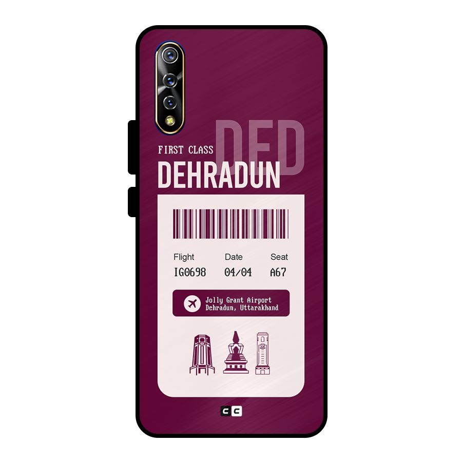 Dehradun Boarding Pass Metal Back Case for Vivo S1