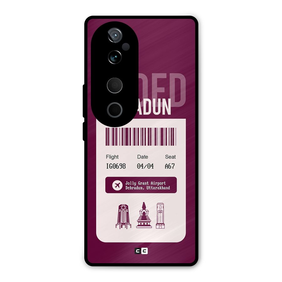 Dehradun Boarding Pass Metal Back Case for Vivo T3 Ultra