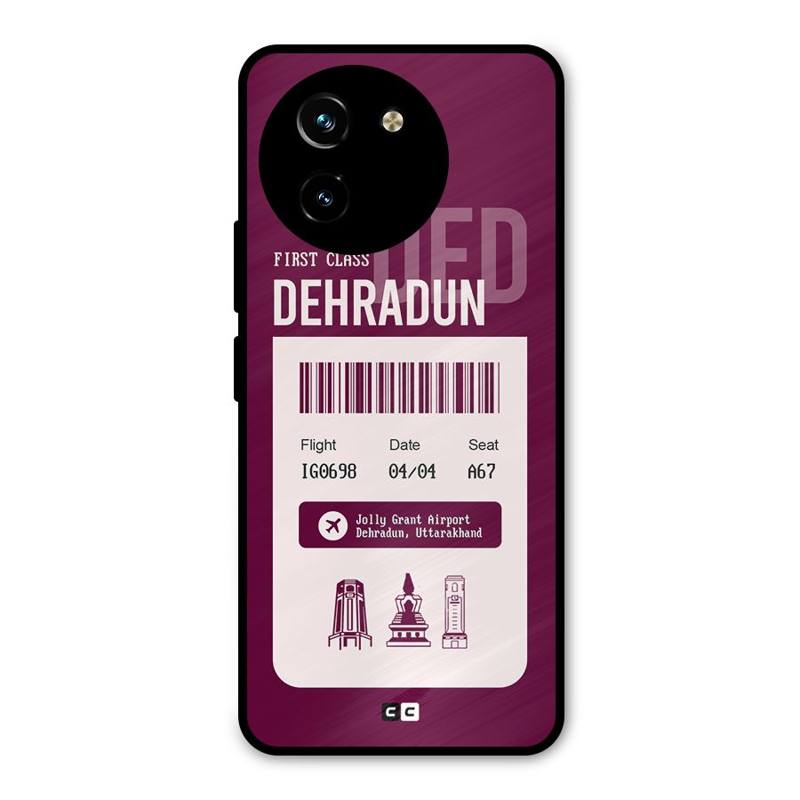Dehradun Boarding Pass Metal Back Case for Vivo T3x