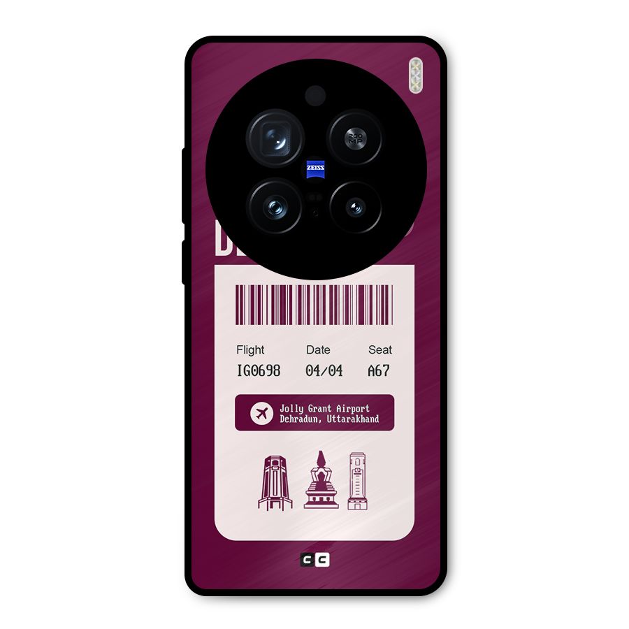 Dehradun Boarding Pass Metal Back Case for Vivo X200 Pro