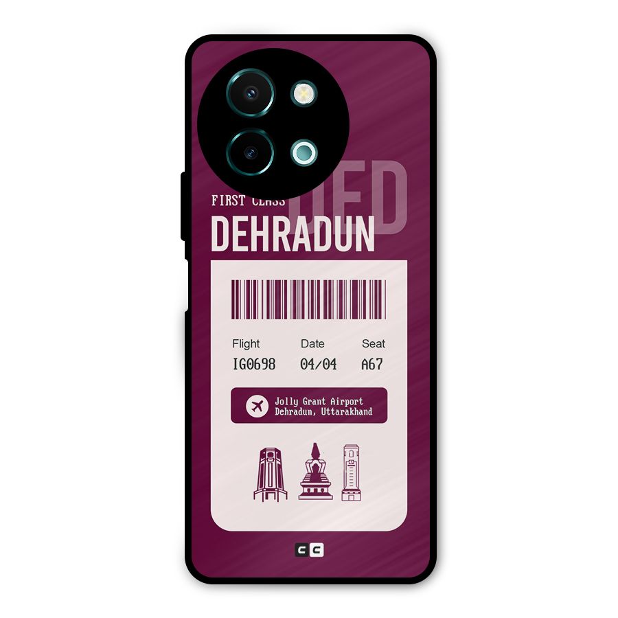Dehradun Boarding Pass Metal Back Case for Vivo Y58