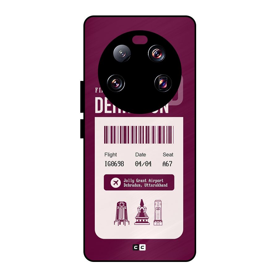 Dehradun Boarding Pass Metal Back Case for Xiaomi 13 Ultra