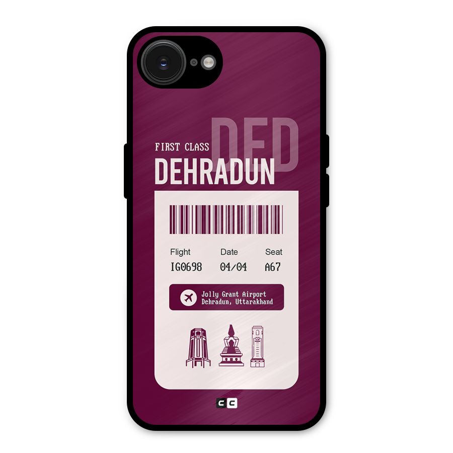 Dehradun Boarding Pass Metal Back Case for iPhone 16e