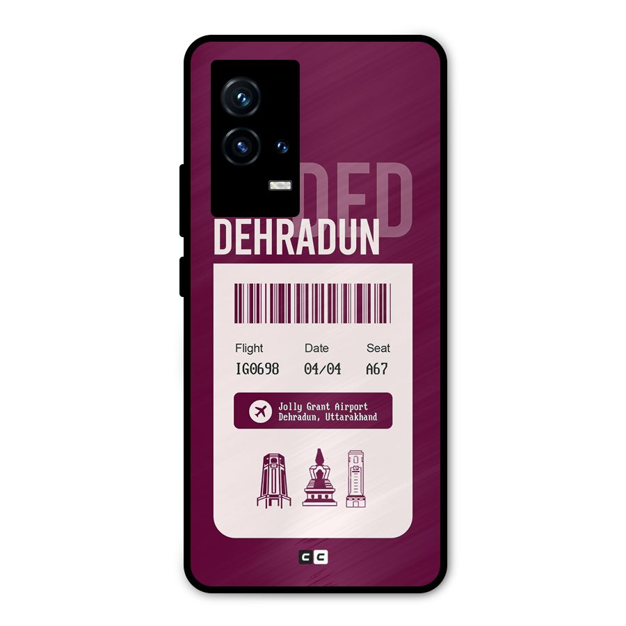 Dehradun Boarding Pass Metal Back Case for iQOO 9 5G