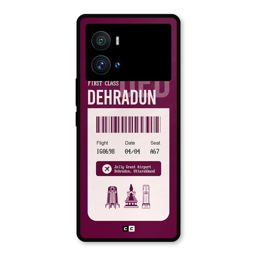 Dehradun Boarding Pass Metal Back Case for iQOO 9 Pro