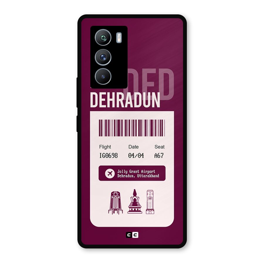 Dehradun Boarding Pass Metal Back Case for iQOO 9 SE