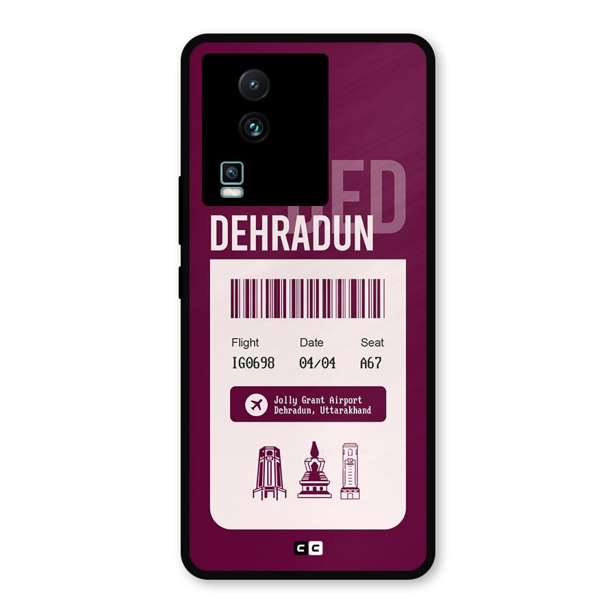Dehradun Boarding Pass Metal Back Case for iQOO Neo 7 Pro