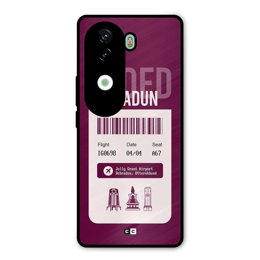Dehradun Boarding Pass Metal Back Case for iQOO Z9s