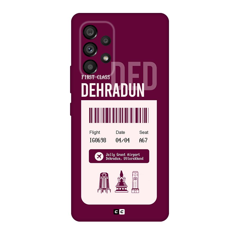 Dehradun Boarding Pass Original Polycarbonate Back Case for Galaxy A53 5G