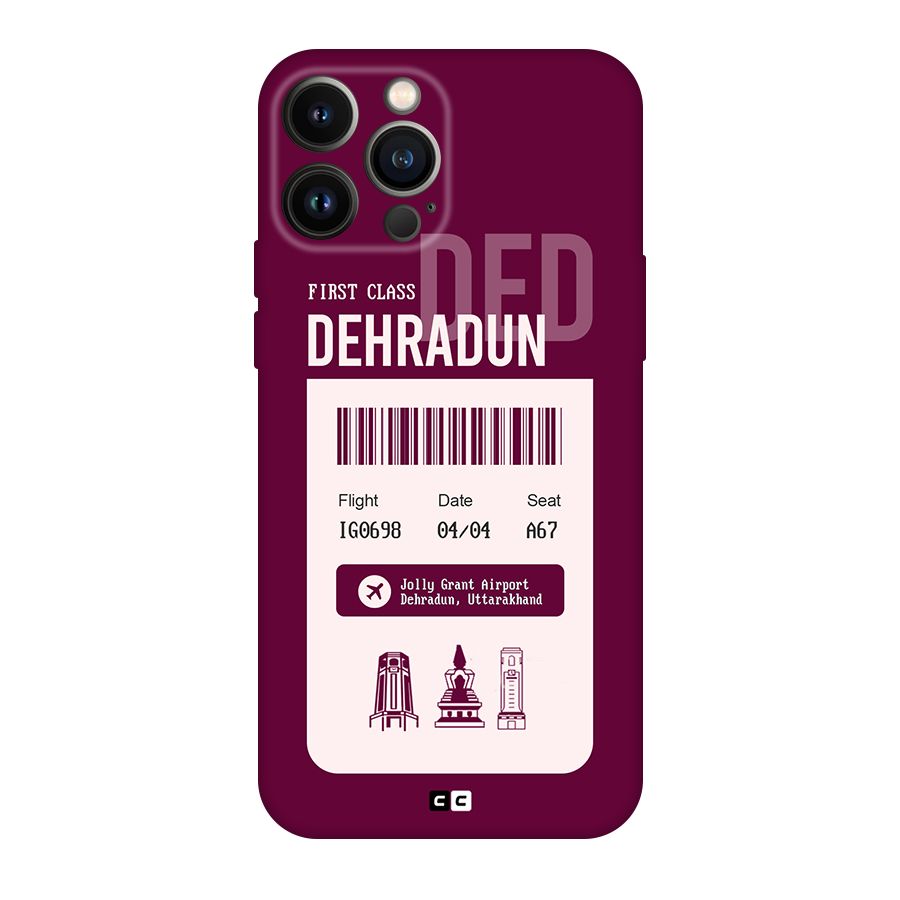 Dehradun Boarding Pass Original Polycarbonate Back Case for iPhone 13 Pro Max