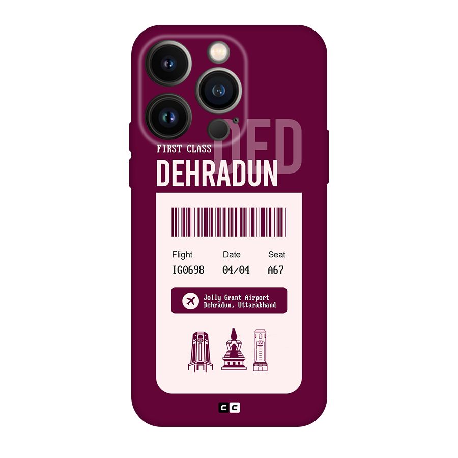 Dehradun Boarding Pass Original Polycarbonate Back Case for iPhone 14 Pro