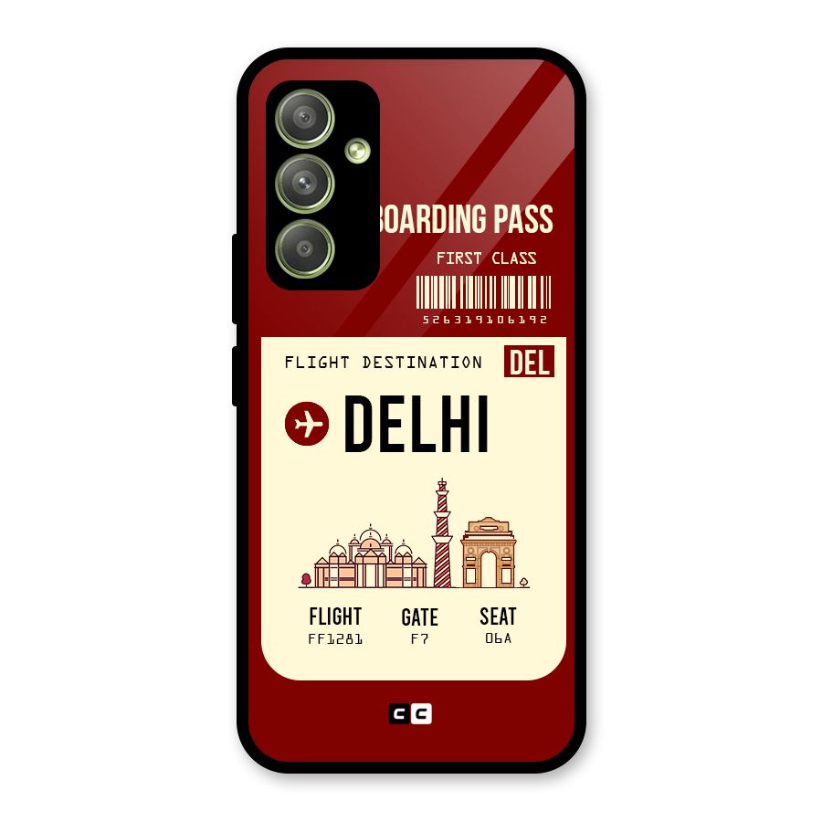 Delhi Boarding Pass Glass Back Case for Galaxy A54