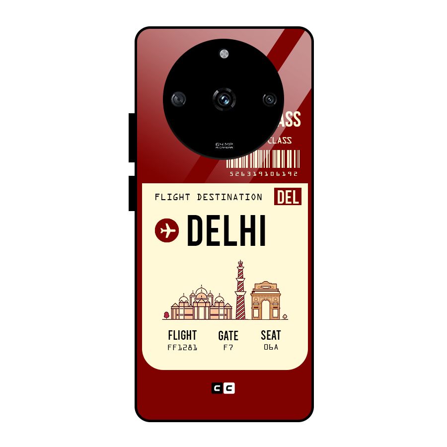 Delhi Boarding Pass Glass Back Case for Realme Narzo 60 5G