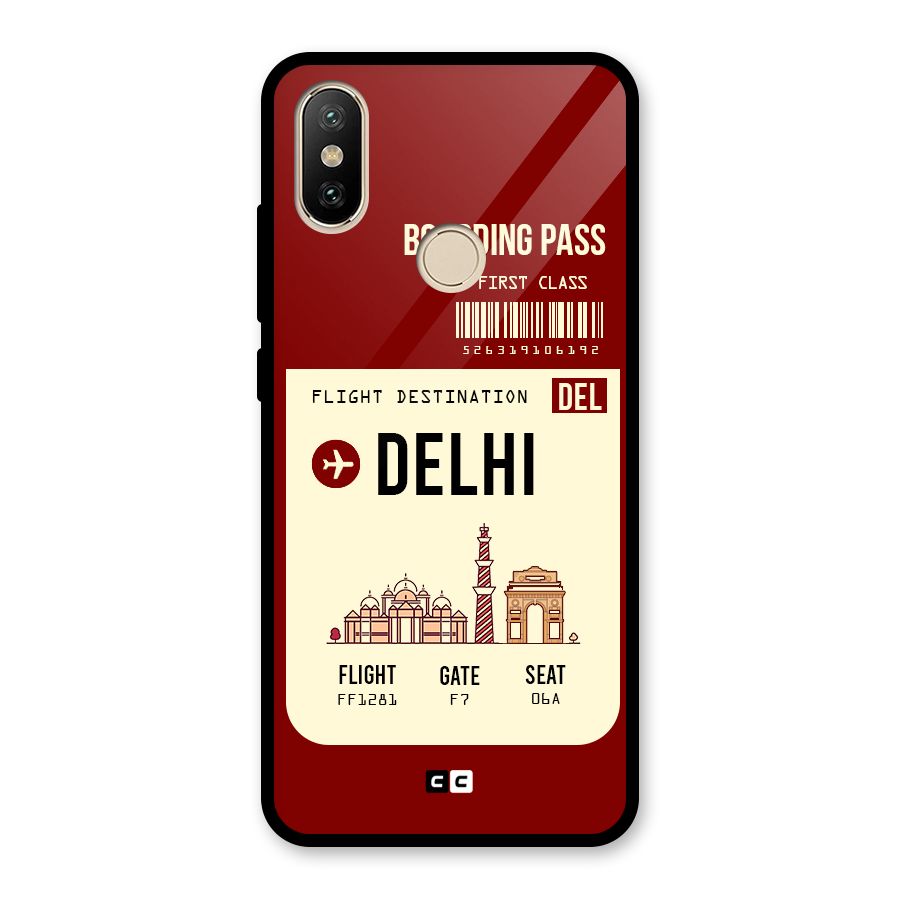 Delhi Boarding Pass Glass Back Case for Redmi A2