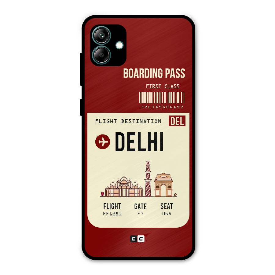 Delhi Boarding Pass Metal Back Case for Galaxy A04