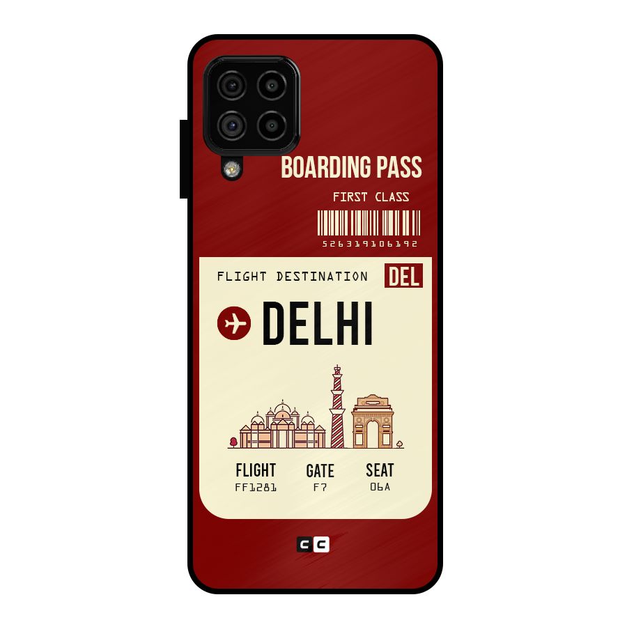 Delhi Boarding Pass Metal Back Case for Galaxy A22 4G