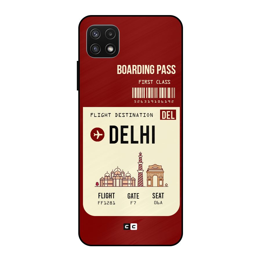 Delhi Boarding Pass Metal Back Case for Galaxy A22 5G