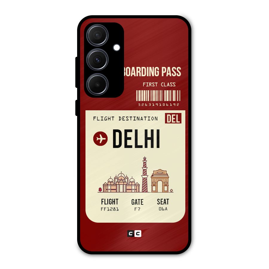 Delhi Boarding Pass Metal Back Case for Galaxy A35